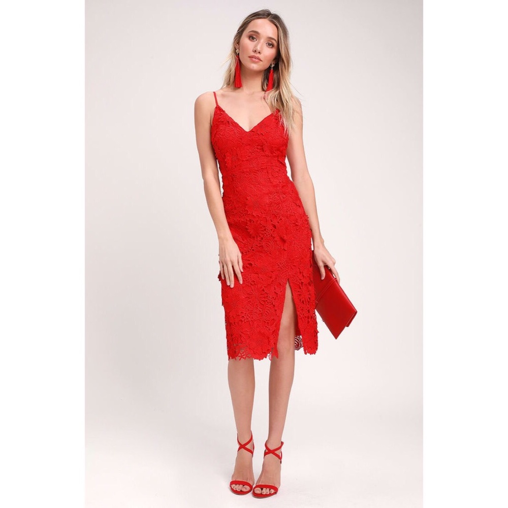 NWT Crochet Lace Midi Dress